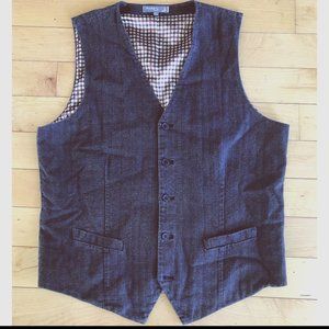 Men's XL Fossil Tweed Herringbone Waist Coat